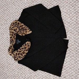 Cynthia Rowley wool blend cardigan and removable collar